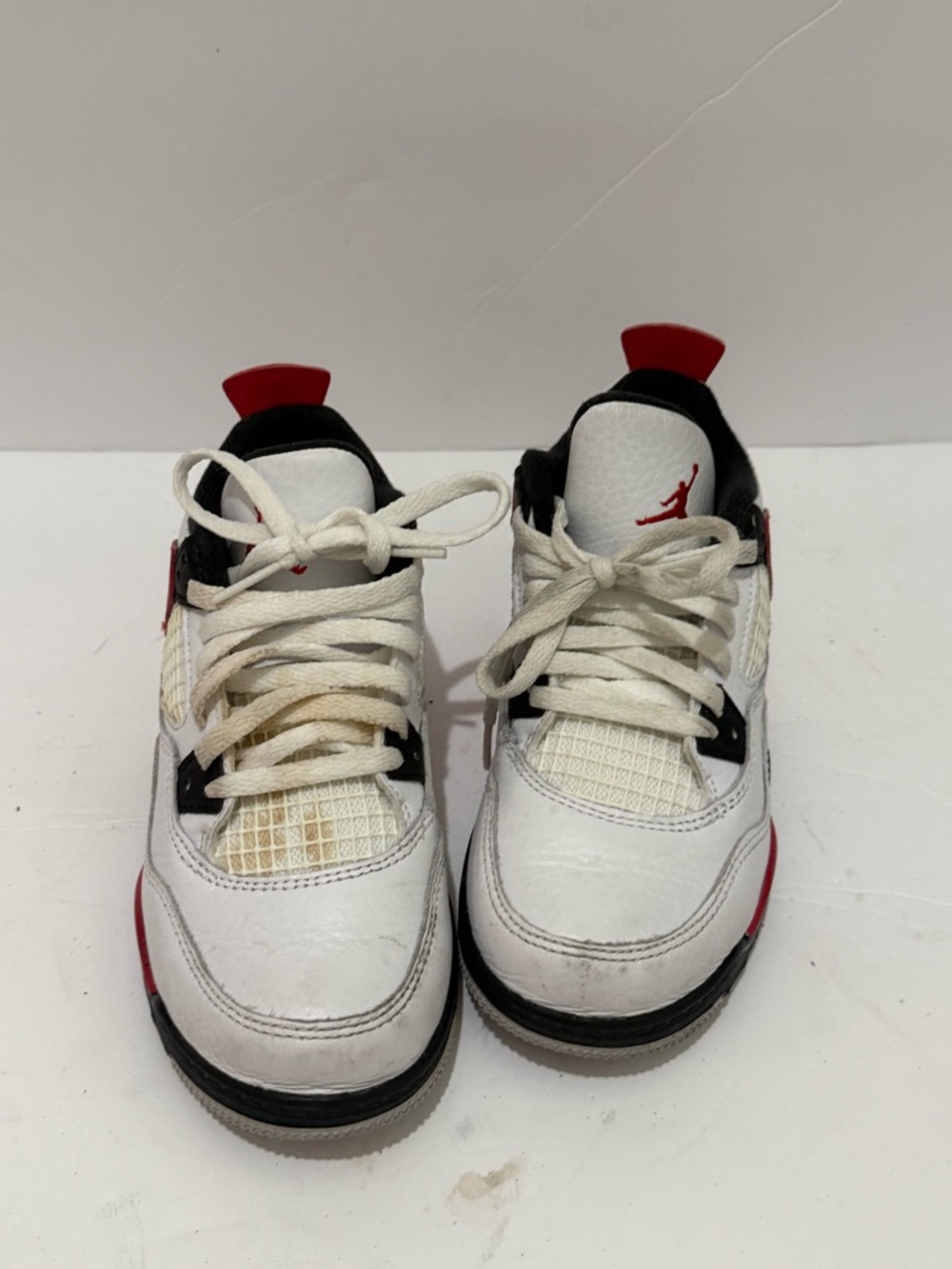 Jordan Kids White, Red & Black Retro Style Sneakers